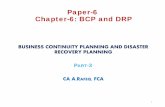 Paper-6 Chapter-6: BCP and DRP - ICAI Knowledge Gateway · paper-6 chapter-6: bcp and drp . business continuity planning and disaster recovery planning part-3 ca a.rafeq, fca 1