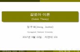 갈로아 이론 - (Galois Theory) - Proofmoodproofmood.com/jhjeong/2017.2/GaloisTheorySlide.pdf ·  · 2017-09-22갈로아 이론 (Galois Theory) 정주희(Jeong, Joohee) Kyungpook