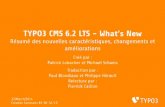 TYPO3 CMS 6.2 LTS - What’s New - forge.typo3.org · TYPO3 CMS 6.2 LTS - What’s New Sommaire Introduction InstallTool ResponsiveImages BackendChanges TSconﬁg&TypoScript PackageManagement
