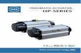PNEUMATIC ACTUATOR HP-SERIES - (주)에치케이씨€¦ · NBR rubber pinion seals provide trouble free operation at ... Nylon 46 Polyphthalamide Stainless steel Steel alloy ...
