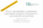 ETCC QUARTERLY MEETING - ETCC Partners · ETCC QUARTERLY MEETING: ... • Reverse osmosis uses hydraulic pressure to force water across a membrane ... A revolutionary change in the