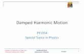 Damped Harmonic Motion - Physics Department UCC · Z 0 Z Z J m B A ... Driven Damped Harmonic Motion 12 ... 𝜔sin𝜙 Referred to in assignment. PY1054 Coláiste na hOllscoile Corcaigh,
