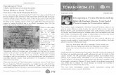 TORAH FROM JTS Speaking of Text - jtsa.edu · Speaking of Text A WEEKLY EXPLORATION ... To receive Torah from JTS by email, ... becomes part of the official public record of Israelite