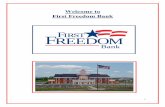Welcome to First Freedom Bank · April 12, 2016 Dear FSG Customers of Cookeville, Algood and Gainesboro, We are marching closer and closer to the May 13, 2016 date when the FSG branches