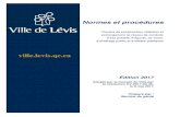 Normes et procédures page acceuil - ville.levis.qc.ca · la résolution CV-2017-04-36, le 8 mai 2017 Préparé par : Service du génie ville.levis.qc.ca . Mise à jour du manuel