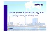 Burmeister & Wain Energy A/S - DI - Dansk Industridi.dk/SiteCollectionDocuments/Rudanenergo/BWE Presentation DI... · Your partner for steam power Burmeister & Wain Energy A/S Group
