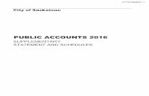 PUBLIC ACCOUNTS 2016 - Saskatoon · to these supplementary ... The City of Saskatoon Annual Financial Report also forms part of the Public Accounts ... Drew R Business Solutions ...
