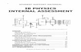 IB PHYSICS INTERNAL ASSESSMENT - Iredell-Statesville · IB Physics IA Student Guide, Page 1 of 23 ... IB PHYSICS INTERNAL ASSESSMENT ... The data range and the amount of data in that