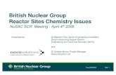 British nuclear group reactor sites chemistry issues Nuclear Group Reactor Sites Chemistry Issues NuSAC SCR Meeting - April 4th 2006 Presented by: Dr Malcolm Pick, Senior Engineering
