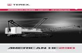 American hc230 - Terexweb/@cra/...American hc230 Crawler Crane 230 ton Lifting Capacity HYDRAULIC CRAWLER CRANE ... 34.860 26.570 20.480 16.020 12.620 9.940 7.780 6.030 -,000-,000-,000-,000