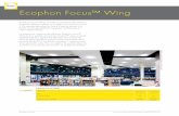 Ecophon Focus™ Wing Wing-PRODUCT-FR.pdf · Schéma de montage (m143) pour ecophon FocuS Wing e hauteur totale de construction accessoire de jonction des éléments Focus Wing droits