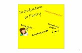 Introduction to Poetry - Deer Creek Intermediate School · Introduction to Poetry ... each stanza is about. Losing Face by Janet S. Wong Finally Mother is proud of something I have