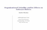 Organizational Volatility and its Effects on Software …mockus.org/papers/orgQuality-slides.pdfOrganizational Volatility and its Effects on ... Proximity to the Organizational Change