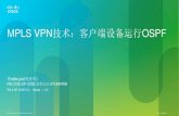 MPLS VPN技术：客户端设备运行OSPF - clnchina.com.cn · RS CCIE,SP CCIE,思科认证讲师#34708 ... 从客户的观点看，一个MPLS VPN的网络是一个运行BGP的骨干网并且同时和客户网络