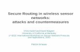 Secure Routing in wireless sensor networks: attacks and ...dcslab.snu.ac.kr/courses/dip2016f/Previous Course/Presentations...Secure Routing in wireless sensor networks: attacks and