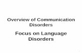 Focus on Language Disorders - MIT OpenCourseWare · • LLD: Language Learning Disability • OWL: ... • Others have true speech and/or language disorders • Until there is some