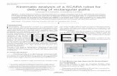 1 INTRODUCTION IJSER · of a SCARA robot including servo motor which is used for pick and place operations. The Performance of the robot was