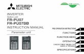 FR-PU07/FR-PU07BB INSTRUCTION MANUAL - Inverter … · A failure to do so may restart the motor ... (The FR-A700-EC/-CHT have not been compatible yet but ... Instruction manual FR-PU07
