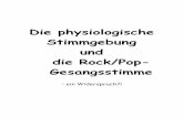 Die physiologische Stimmgebung und die Rock/Pop- … · 3 Inhaltsverzeichnis: Kapitel 1 Stimmgebung beim Sprechen und Singe n 1.1 Physiologische Sprechstimme 1.2 Rock/Pop-Gesangsstimme