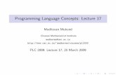 Programming Language Concepts: Lecture 17madhavan/courses/pl2009/slides/... · Programming Language Concepts: Lecture 17 ... λ-calculus functions are anonymous ... Primitive recursion