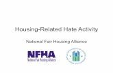 Housing-Related Hate Activitynationalfairhousing.org/wp...10_29_Housing-Related_Hate_Activity.pdfHousing-Related Hate Activity ... • Encourage victims to tell story in their own