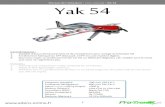 manuel De L’utilisateur / User Manual : Yak 54 Yak 54weymuller.free.fr/notice/notice_021100175.pdf · Manuel de l’utilisateur / User manual : Yak 54 4 - Poncer légèrement la