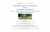BIOSECURITY TOOLKIT FOR EQUINE EVENTS Traub ‐Dargatz, DVM ... Biosecurity Toolkit for Equine Events February 2012 11 Potential for ...