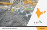 STEEL - IBEF · sales. Companies like JSW ... worth US$ 178.49 SAILmillion at SAIL’s Bhilai steel plant. ... the same period in 2016.