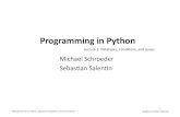 Programming in Python - BIOTEC: Home · Programming in Python Michael Schroeder ... , run hierarchical clustering to cluster the sequences. ... , applicaons in and beyond bioinformacs: