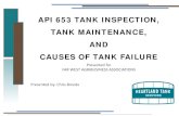 API 653 TANK INSPECTION, TANK MAINTENANCE, …fwaa.org/wp-content/uploads/2018/01/Brooks-Chris-1.pdfAPI 653 Tank Inspections. Why Inspect Your Tanks? • Prevent leaks into your secondary