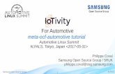 For Automotive meta-ocf-automotive tutorial · meta-ocf-automotive tutorial Automotive Linux Summit #LFALS, ... Tizen – Plus automotive ... ACL, device status ...