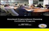 Maryland Preparedness Planning Certificate Programmema.maryland.gov/community/Documents/14_0624_mppcp_final.pdf · Maryland Preparedness Planning Certificate Program Pilot 2014‐2015