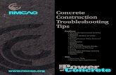 Concrete Construction Troubleshooting Tips · Concrete Construction Troubleshooting Tips ... prevent direct free fall out of the hose ... Troubleshooting Crusted Concrete – Bruce