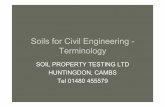 Soils for Civil Engineering - Terminologysoilpropertytesting.com/Downloads_files/Soils for Civil Engineering... · Soils for Civil Engineering - Terminology SOIL PROPERTY TESTING
