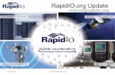 RapidIO.org Update · – ARM AMBA® protocol mapping to RapidIO protocols ... integration with AXI BFMs ... • 10xN 3.1 Spec released Q3 2014 with increased