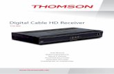 Digital Cable HD Receiver - thomsonstb.net · Digital Cable HD Receiver User Manual Bedienungsanleitung Návod k obsluze Používateľská príručka Használati Útmutató Ръководство