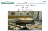 DIABETES IN CARE HOMES 14.5.15 Dr J Stephenson Diabetes... · • The body cannot deal with the sugar which ... • Long-acting insulins include insulin detemir and glargine ... mixed