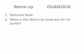 1. Welcome Back! 2. When is this Warm-Up sheet due for 10 ...msleighscience.weebly.com/uploads/3/7/0/1/37011431/jan_05.pdf · Welcome Back! 2. When is this Warm-Up sheet due for 10
