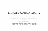 Kenya Veterinary Board - OIE Africa :: World … Govt involvement in the delivery of Vet Services Genesis of CAWHs Cont’d •SAPS –Privatization of services [freeze on employment