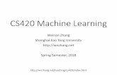 CS420 Machine Learning - wnzhangwnzhang.net/teaching/cs420/slides/1-ml-intro.pdf · CS420 Machine Learning Weinan Zhang ... the psychology of human cognition ... et al. "Mastering