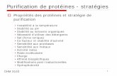 purification - ESIbadiaa/CHM3102_chromato2a.pdf · Purification de protéines - stratégies CHM 3102 3 Étapes de purification Amersham Biosciences Protein Purification Handbook 18-1132-29