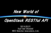 New World of OpenStack RESTful API•OpenStack •OpenStack RESTful API ... •OpenStack provides many features through ... New World of OpenStack RESTful API Author: · 2017-12-14