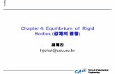 Chapter 4: Equilibrium of Rigid Bodies (강체의평형isdl.cau.ac.kr/education.data/statics/ch4.pdf ·  · 2010-10-10School of Mechanical Engineering s 4 -3 4.1 Introduction •The
