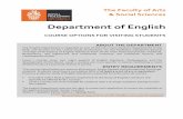 Department English - Royal Holloway, University of London OPTIONS FOR VISITING STUDENTS ... Course Descriptions (please email study@rhul.ac.uk if the course description ... Harold