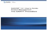 The GANTT Procedure - SAS Support · control of a project. In its most basic form, a Gantt chart is a bar chart that plots the tasks of a project versus time.