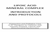 LIPOIC ACID MINERAL COMPLEX INTRODUCTION … ACID MINERAL COMPLEX INTRODUCTION AND PROTOCOLS ... Case studies have shown to ... Our investigation of the LAMC “Poly-MVA” in the