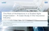 The Role of Architecture in a Scaled Agile Organization A ... · Agile Architecture Continuous Improvement DDD can help DDD can help Combination of the frameworks and DDD for the