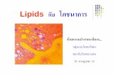 Lipids ก - Ministry of Public Health · Structural components ˘ biological membranes Energy reserves (triacylglycerols) Vitamins & hormones (Lipids & lipid derivatives) Lipid solubilization