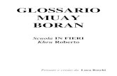 GLOSSARIO MUAY BORAN - IN FIERI guida è stata pensata per dare un promemoria e un accesso più immediato alle terminologie per chi frequenta il Muay Boran. Oltre nomi e terminologie