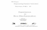 Experience in Rice Mechanization - JICA - 国際協力機構 II Project Empowering Farmers' Innovation Series No. 6 Experience in Rice Mechanization Edited by Kiyoshi Shiratori Dawit